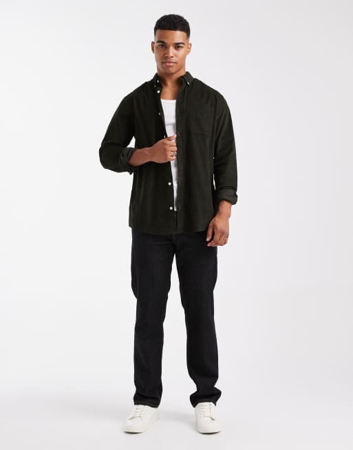 Jack & Jones corduroy shirt with pocket in dark green, 2 of 5