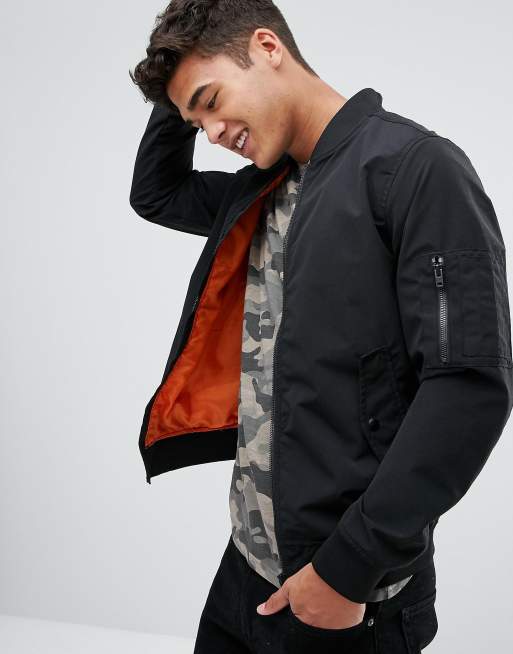 Jack Jones Core Bomber Jacket with MA 1 Pocket ASOS