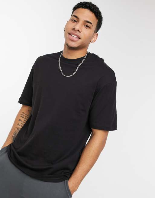 Jack & Jones Core boxy t-shirt in black | ASOS