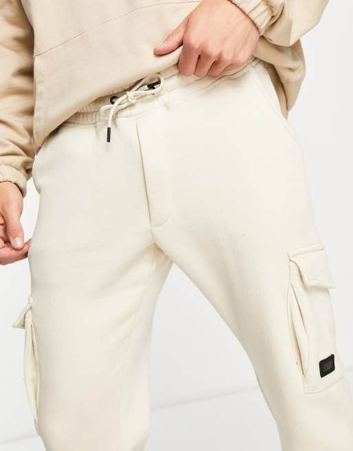 Core Cargo Trousers for Men in Beige