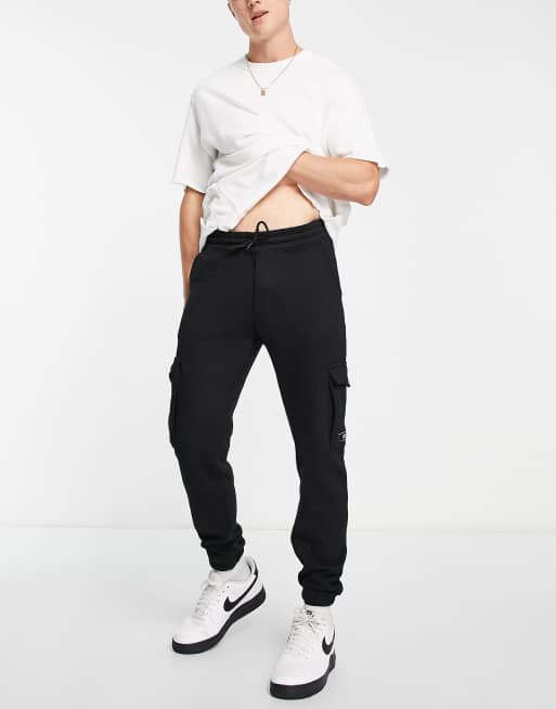 Jack & Jones Core cargo sweatpants in black