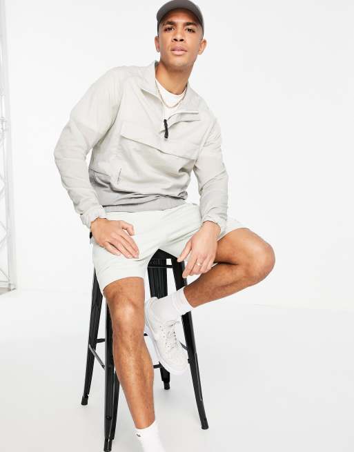 Jack & Jones Core coordinating nylon overhead jacket in gray, 4 of 4