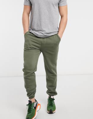 green cuffed joggers