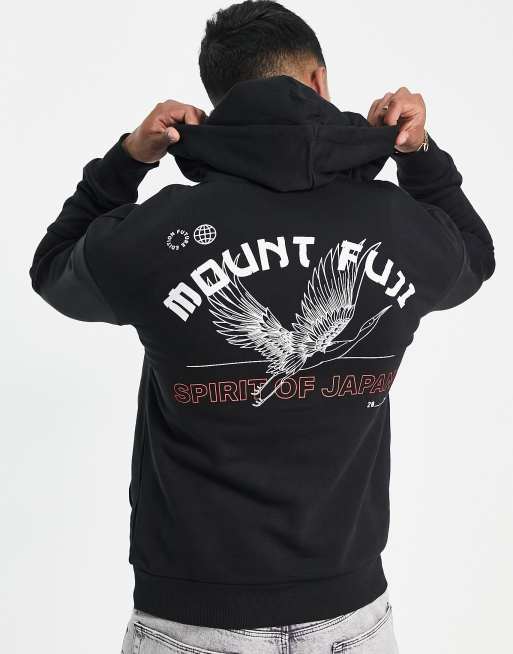 Oversized Eagle Graphic Hoodie