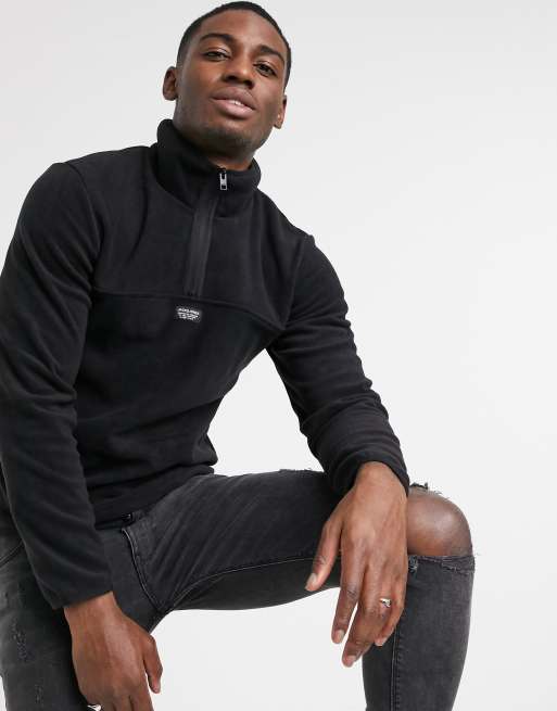 jack and jones half zip fleece