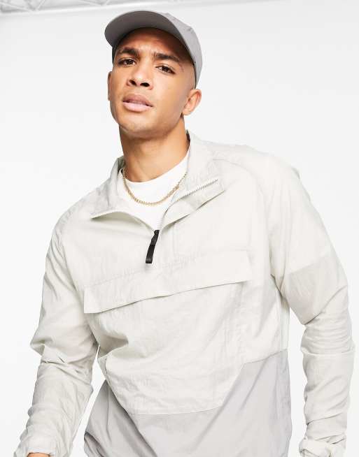 Jack & Jones – Core – Grå anorak i nylon, del av set, 3 av 4