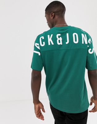 Jack & Jones – Core – Grön t-shirt med broderad logga