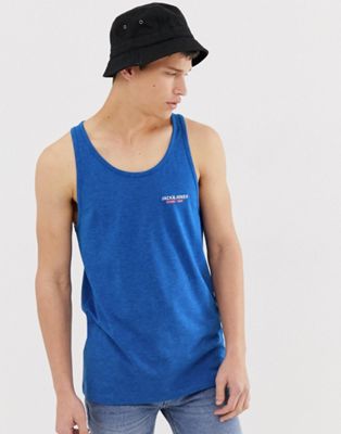 Jack & Jones - Core - Hemd met logo op de borst in gemêleerd blauw