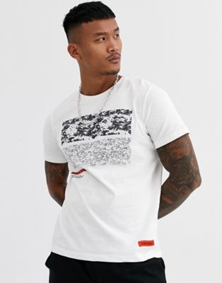 Jack & Jones – Core – Naturvit t-shirt med grafisk logga