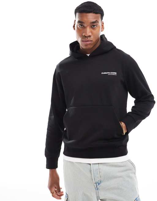 Jack Jones – Core – Oversize-Kapuzenpullover in Schwarz mit