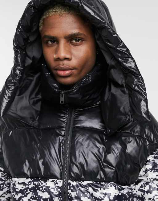 Jack & jones core puffer jacket hot sale with hood