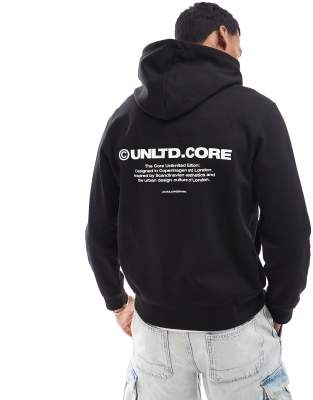 JACK & JONES PREMIUM trui rib gebreid zwart