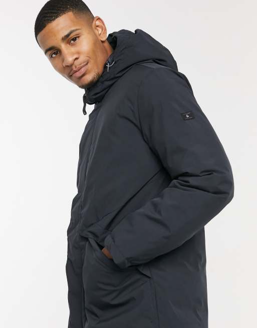 Jack Jones Core parka with hood pockets in dark navy