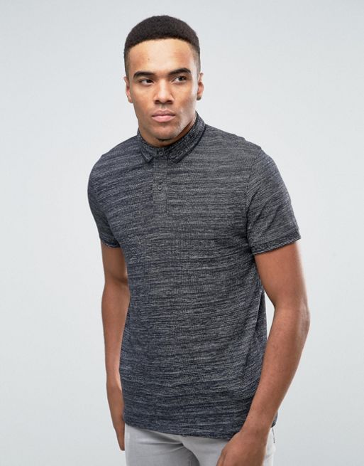 Jack & Jones Core Polo Shirt With Contrast Collar and Fleck Detail. 