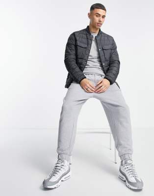 jack and jones quilted bomber jacket