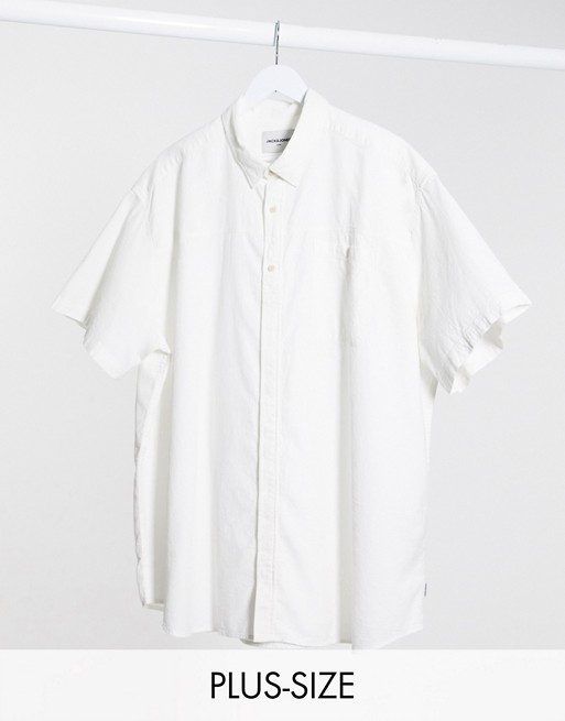 Jack & Jones Core Plus short sleeve shirt in white