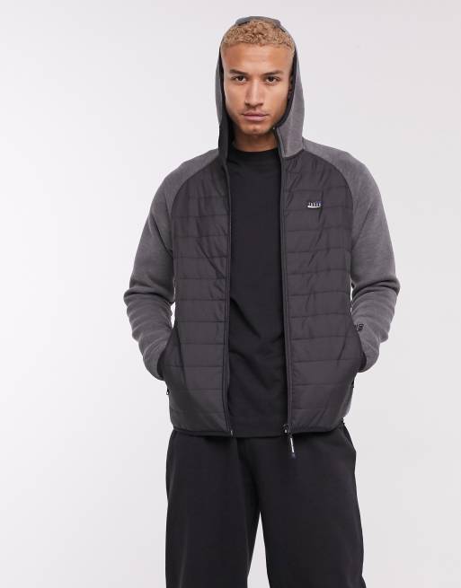 Jack & Jones - Core - Sort foret jakke med hætte