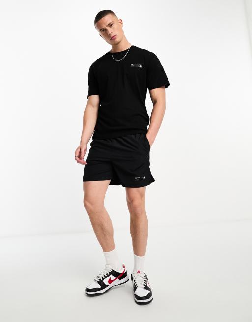 Jack Jones Core Sorte tech shorts med navigations print Del af saet ASOS