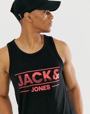 Jack & Jones – Core – Svart linne med logga