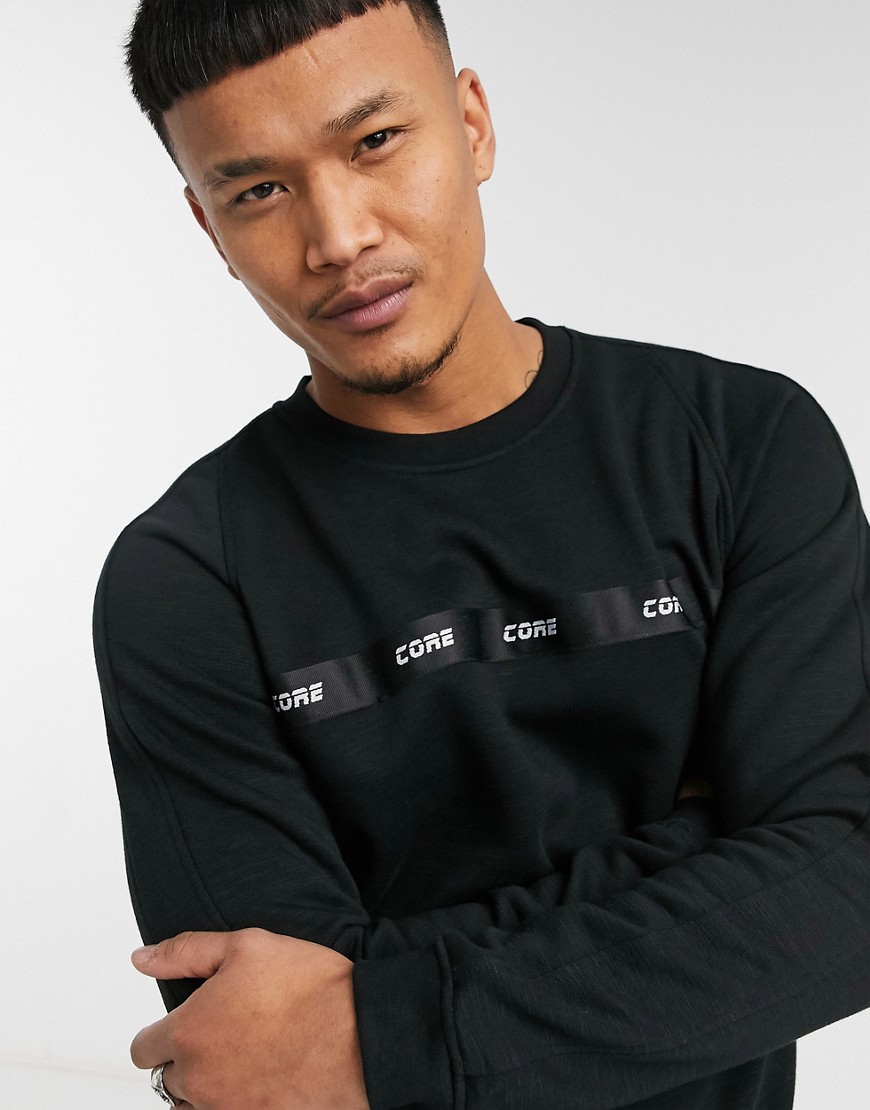 Jack & Jones - Core - Svart sweatshirt med Core-logga