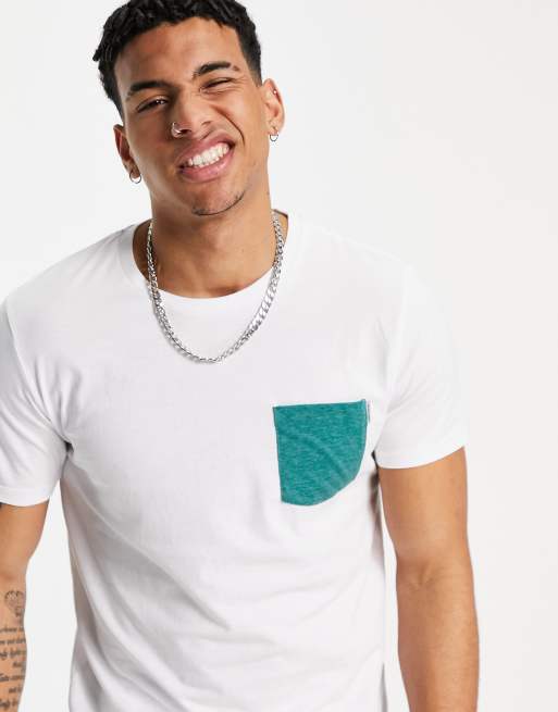 Jack & Jones - Core - T-shirt bianca con taschino