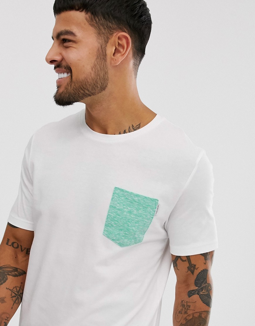 Jack & Jones – Core – T-shirt med broderad logga-Vit