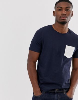 Jack & Jones – Core – T-shirt med ficka-Marinblå
