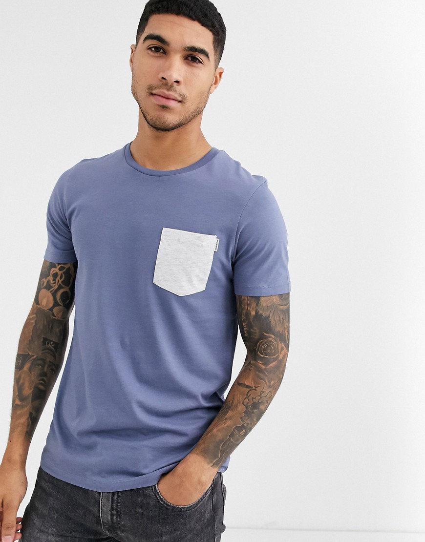 Jack & Jones – Core – T-shirt med ficka-Blå