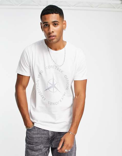 Jack & Jones - Core - T-shirt met logo op de borst in wit - view 1