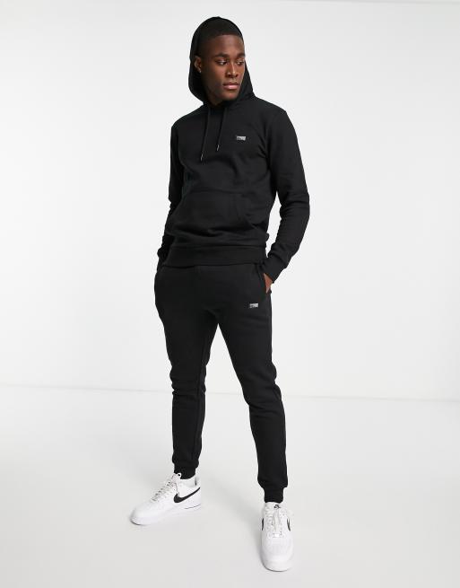 Jack Jones Core tracksuit in black