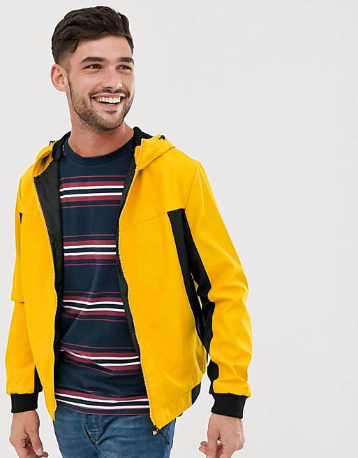 Jack & Jones Core windbreaker jacket in yellow | ASOS