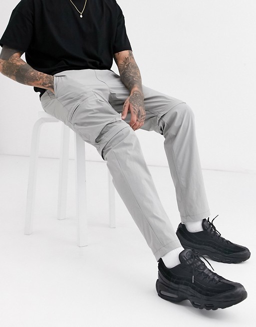 Jack & Jones Core zip leg cargo pants in grey | ASOS