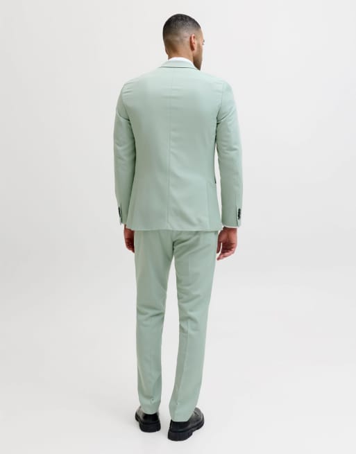 Jack & Jones - Costume avec pantalon ajusté et blazer à boutonnage simple - Vert laitue, 2 de 7