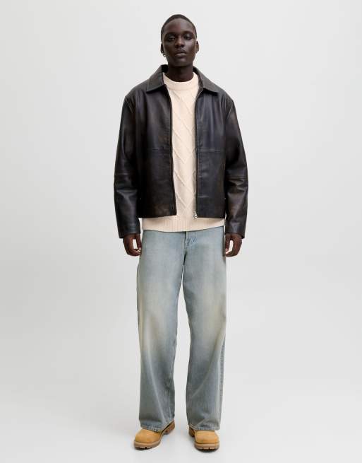 Jack & Jones - Cremefarvet kabelstrikket trøje, 2 af 7