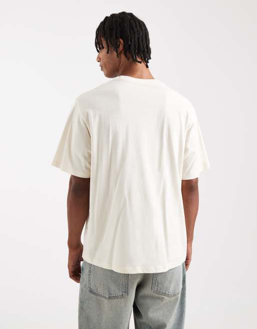 Jack & Jones - Cremehvid oversized T-shirt med teddy-print, 3 af 5