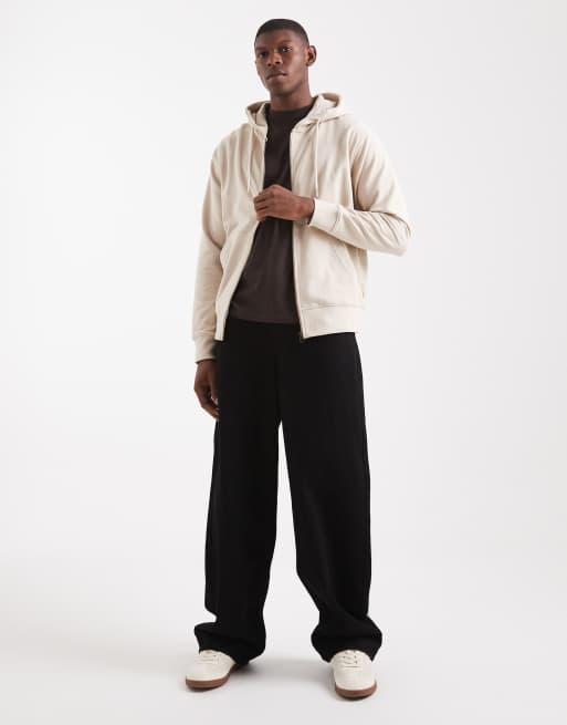 Jack & Jones - Cremehvid super-oversized hættetrøje med lynlås, 2 af 5