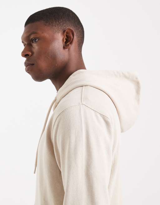 Jack & Jones - Cremehvid super-oversized hættetrøje med lynlås, 4 af 5