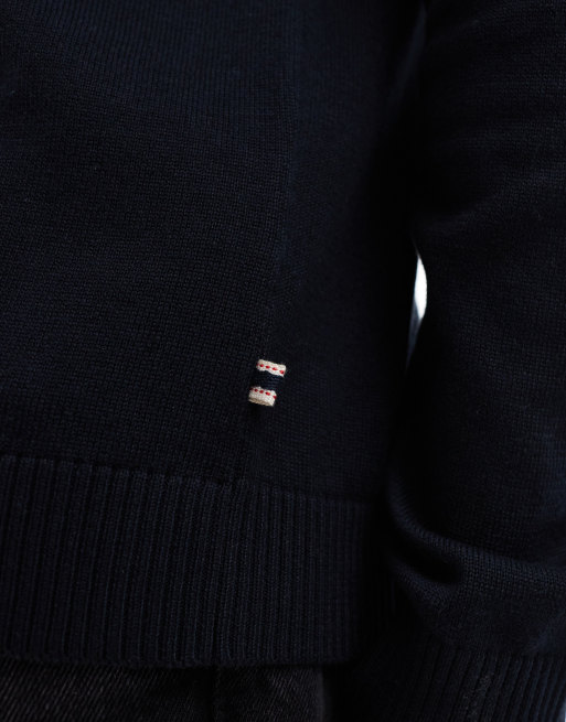 Jack & Jones crew neck jumper in navy , 3 of 4