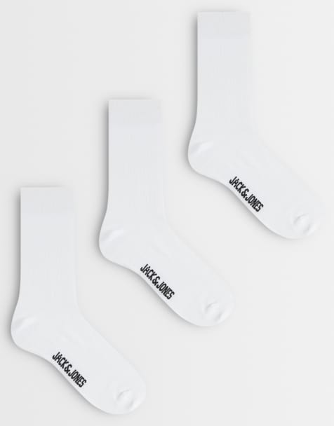 Jack & Jones – Crew-Socken in Weiß im 3er-Pack - view 1