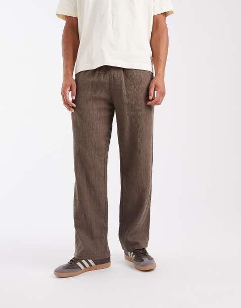 Jack & Jones crinkle loose pants in beige - view 1