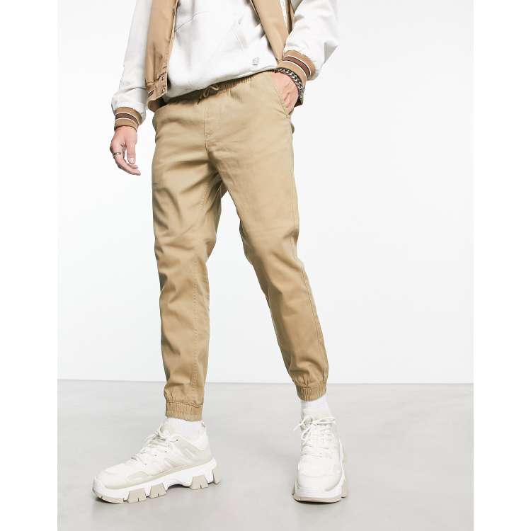 Mens cuffed chino hot sale pants