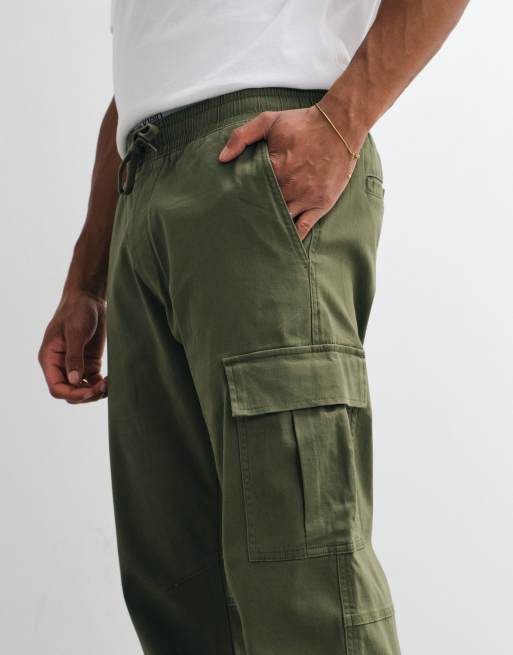 ワークパンツ+カーゴパンツ Label Slim Cargo Pants - Khaki Green パンツ Label Slim Cargo Pants - Khaki Green