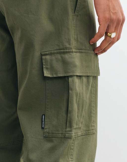 ワークパンツ+カーゴパンツ Label Slim Cargo Pants - Khaki Green パンツ Label Slim Cargo Pants - Khaki Green