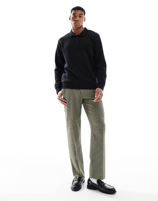 Jack & Jones – Czarna bluza dresowa z kołnierzykiem polo, 2 z 4