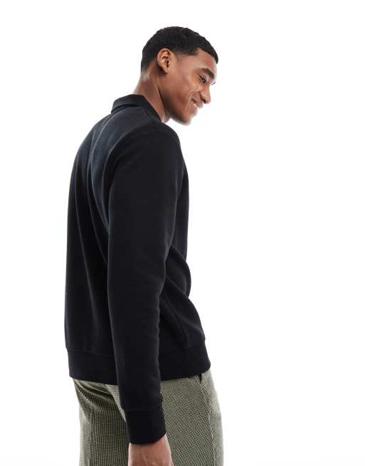 Jack & Jones – Czarna bluza dresowa z kołnierzykiem polo, 4 z 4