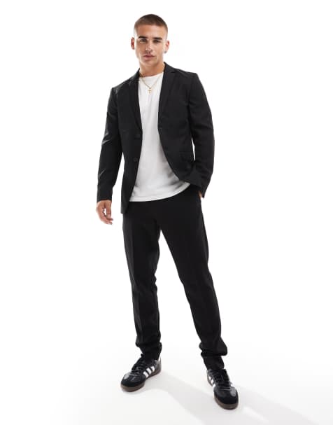 Jack & Jones – Czarna dopasowana marynarka garniturowa - view 1