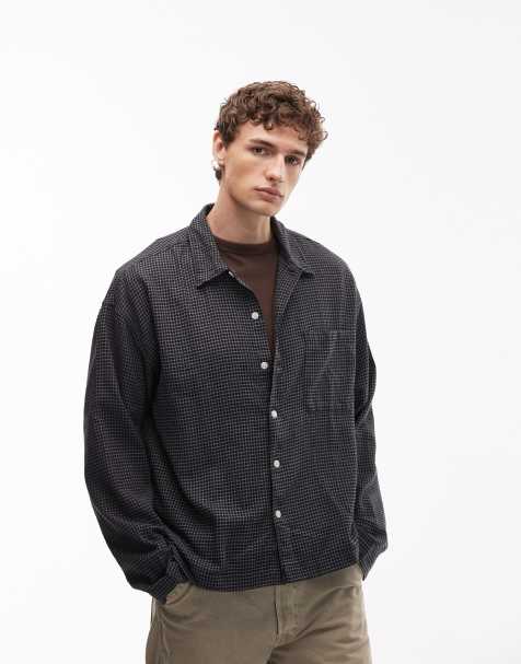Jack & Jones – Czarna koszula o pudełkowym kroju w drobną kratkę - view 1