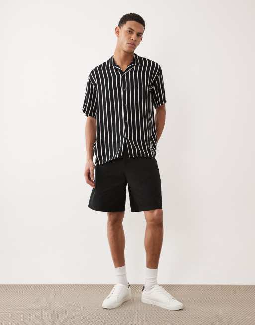 Jack & Jones – Czarna koszula w paski z krótkimi rękawami, 2 z 5