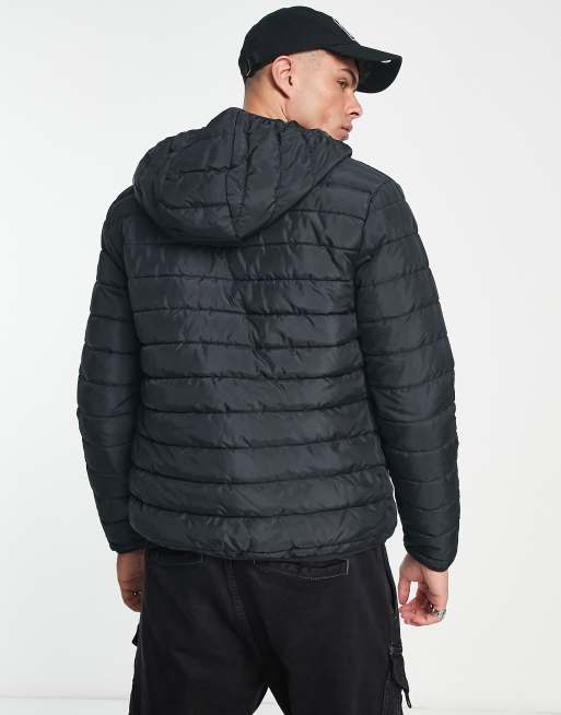 Jack & Jones – Czarna lekka kurtka puchowa z kapturem, 2 z 4