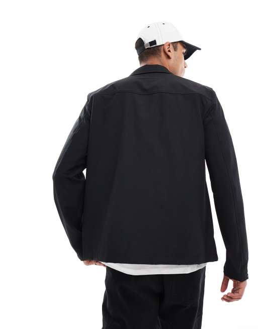 Jack & Jones – Czarna lekka kurtka z kołnierzem z technicznego materiału , 4 z 4